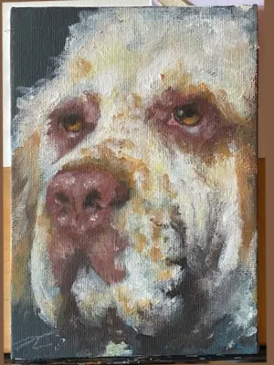 Clumber Spaniel Painting