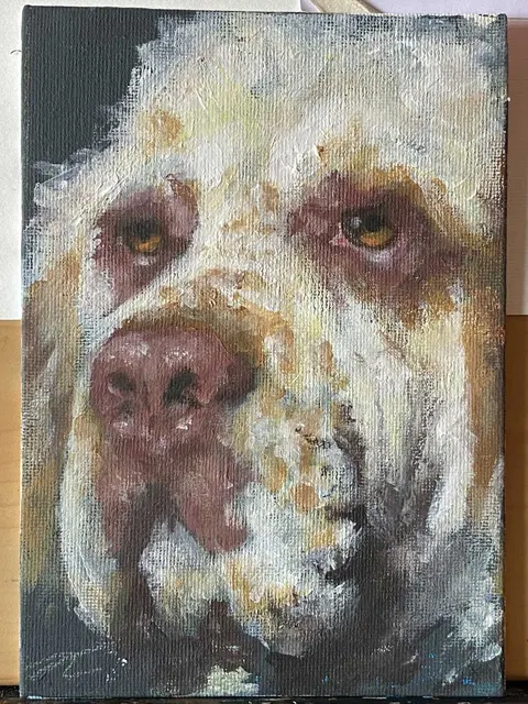 pet portrait acrylic painting commission